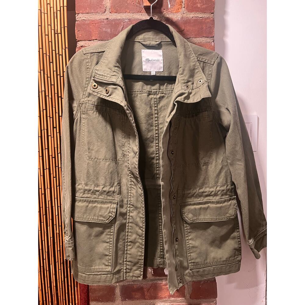 Madewell Dispatch Olive Green Drawstring Utility Field Jacket XXS - Picture 3 of 8